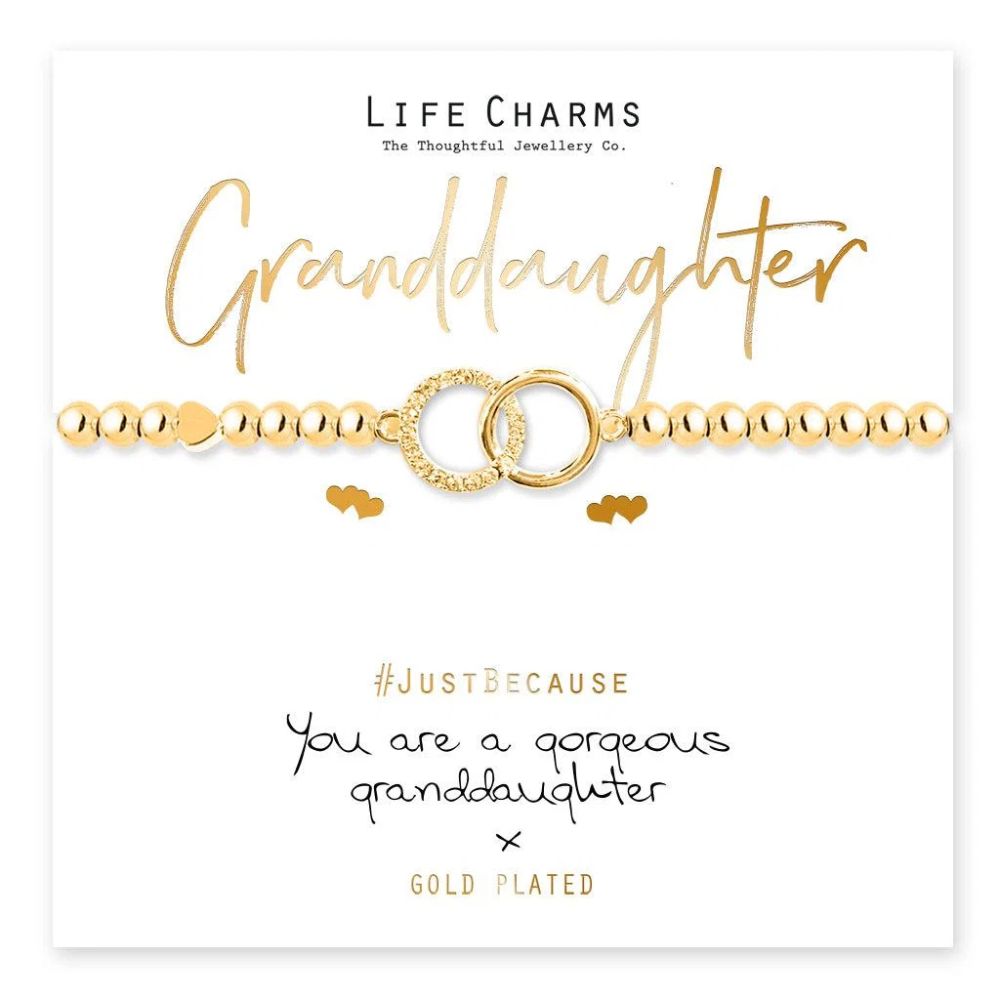Life Charms Granddaughter Gold Plated Charm Bracelet