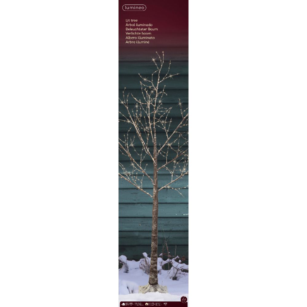 Lumineo 1.8m (6ft) Warm White Micro LED Brown Twig Tree - 541079