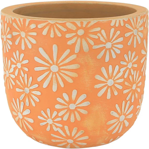 Woodlodge 24cm Modern British Floral Pot - Terracotta