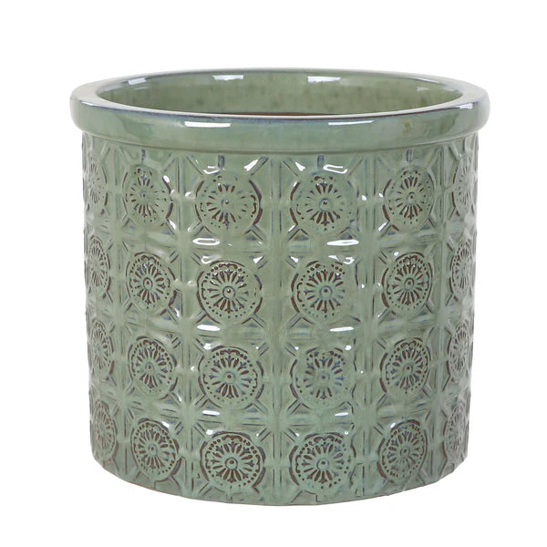 Woodlodge 30cm Morocco Glazed Pot - Green