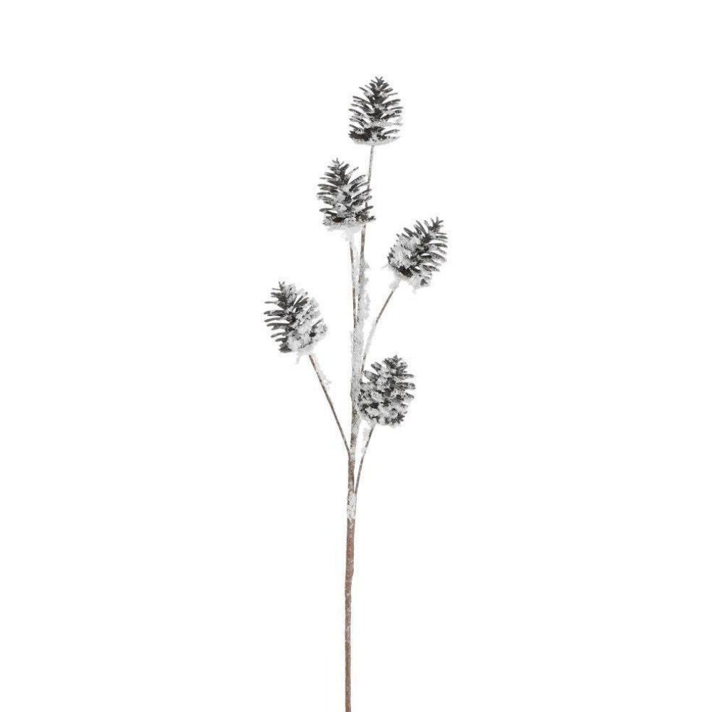 Mica Decorations 75cm Artificial Pine Branch Frosted Spray - Brown