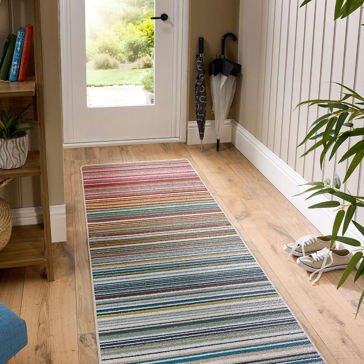 My Mat 200cm Stain Resistant Candy Indoor Mat - Multi Bright Stripe