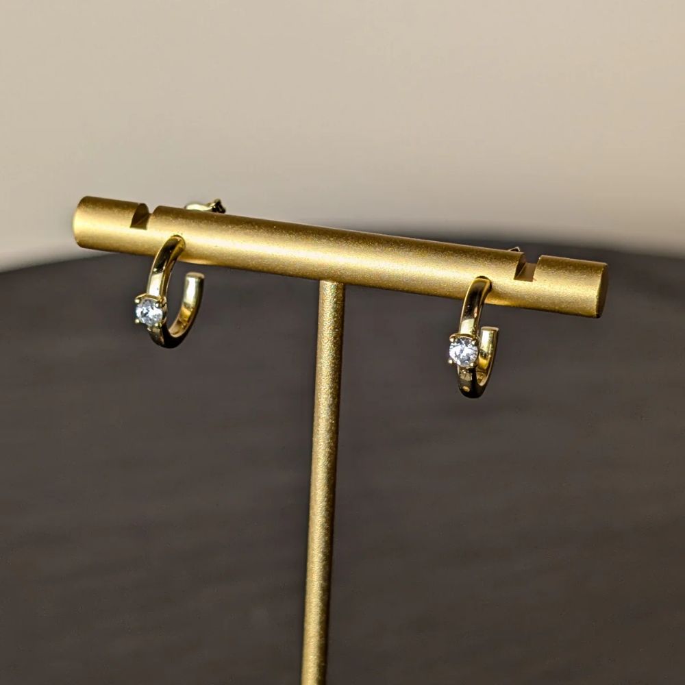 Nudie Jewellery Gold & Diamond Avalon Hoop Earrings