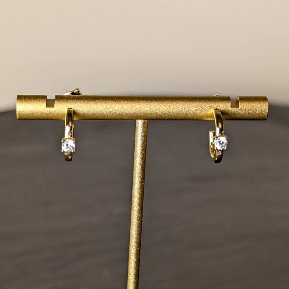 Nudie Jewellery Gold & Diamond Avalon Hoop Earrings