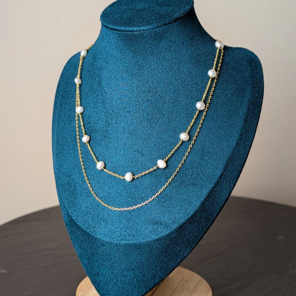 Nudie Jewellery Gold & Pearl Maris Necklace