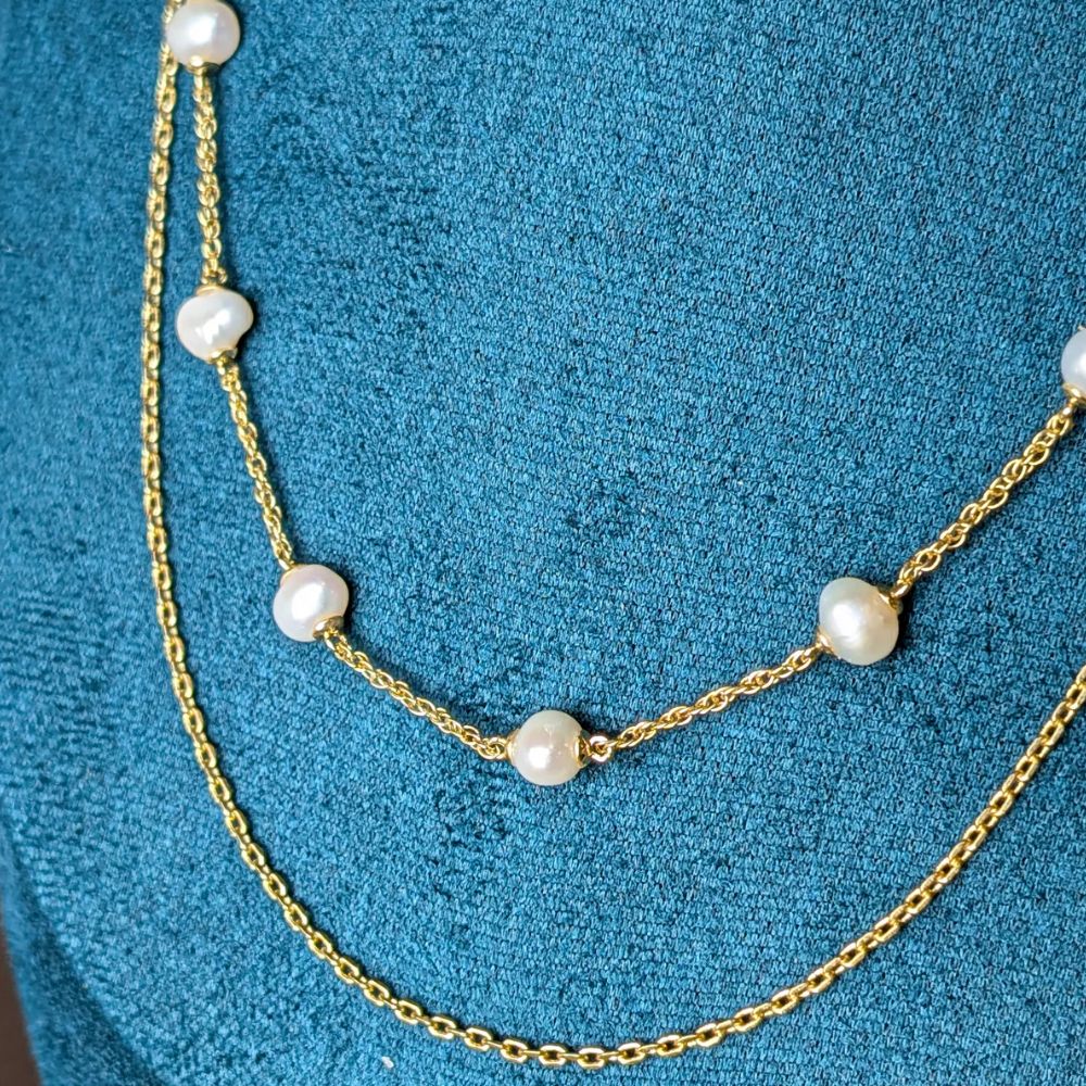 Nudie Jewellery Gold & Pearl Maris Necklace