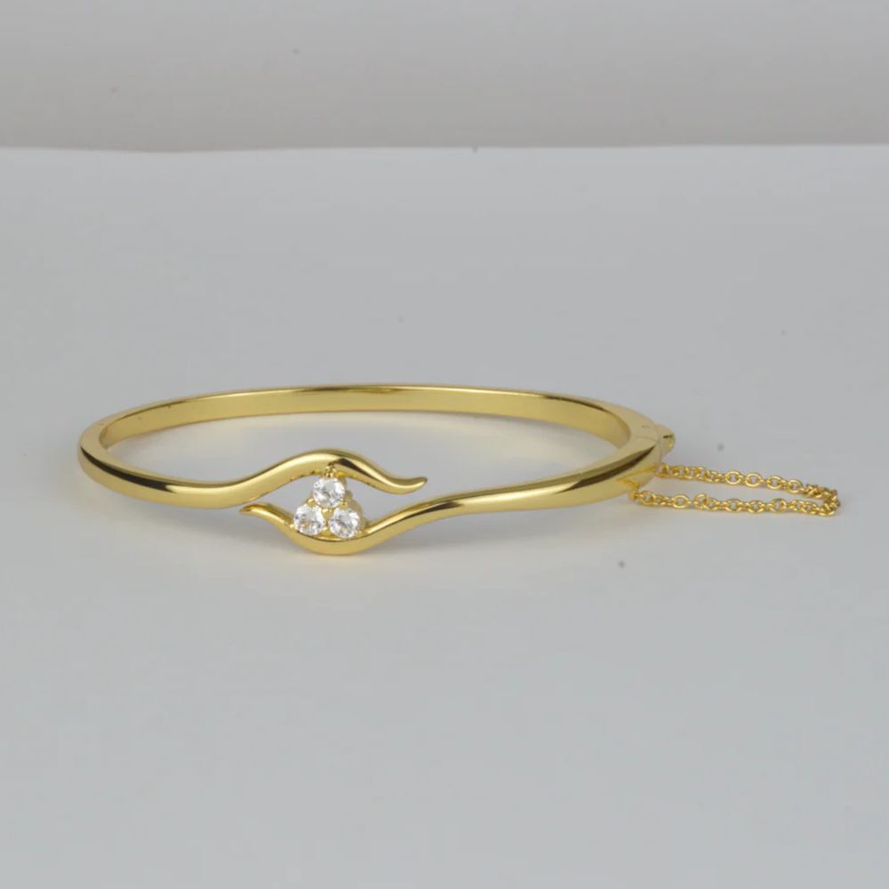 Nudie Jewellery Petite Gold & Diamond Avalon Bangle