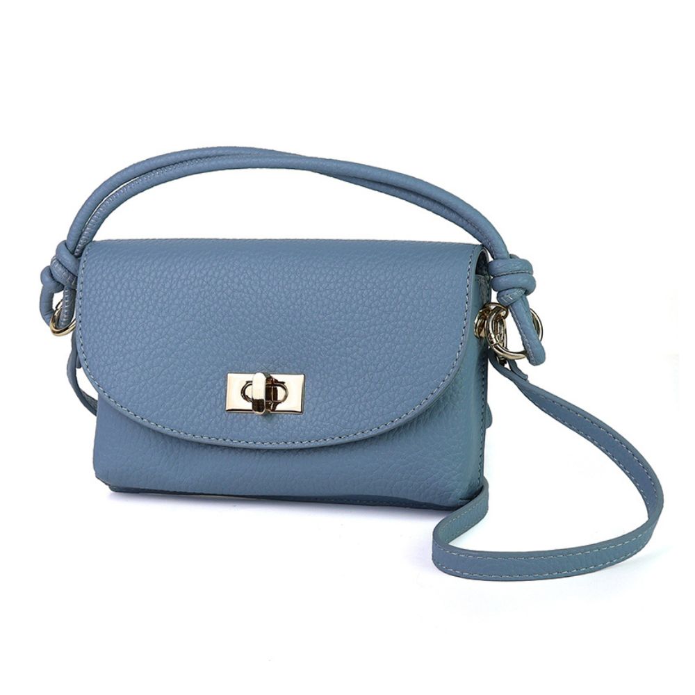POM Blue Vegan Leather Mini Bag