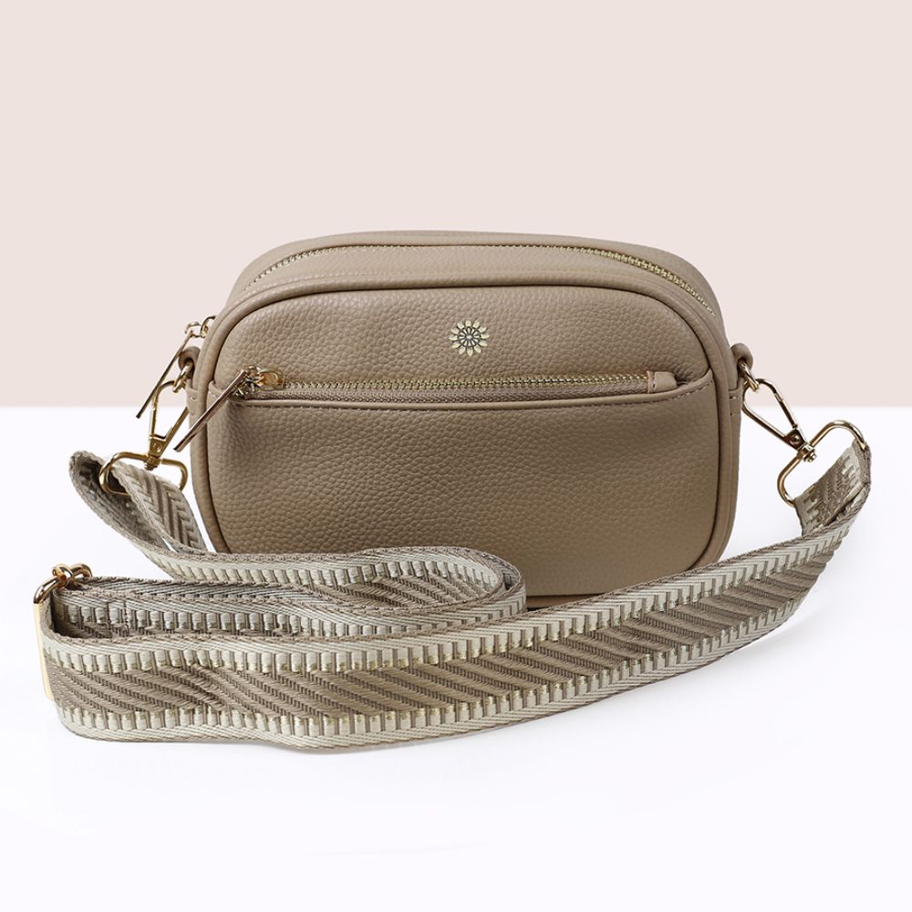 POM Buff Vegan Leather Camera Bag with Removable Strap