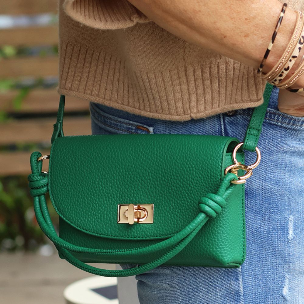 POM Deep Green Vegan Leather Mini Bag