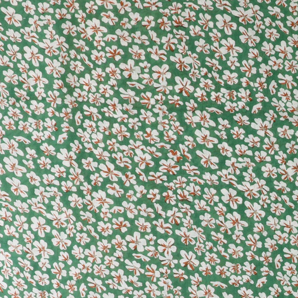 POM Green Ditsy Floral Print Modal Scarf
