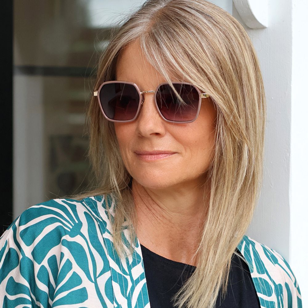 POM Recycled Geo Metal Frame Sunglasses