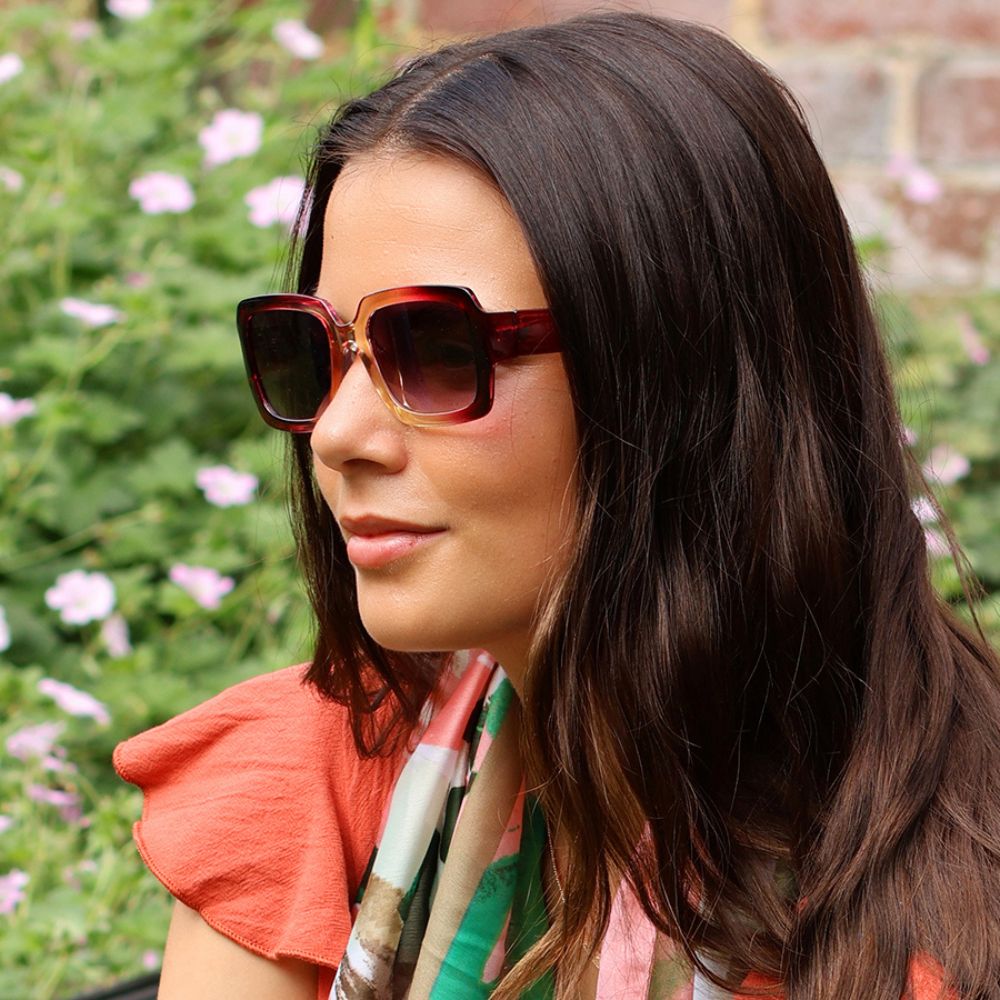 POM Recycled Red & Lemon Frame Sunglasses