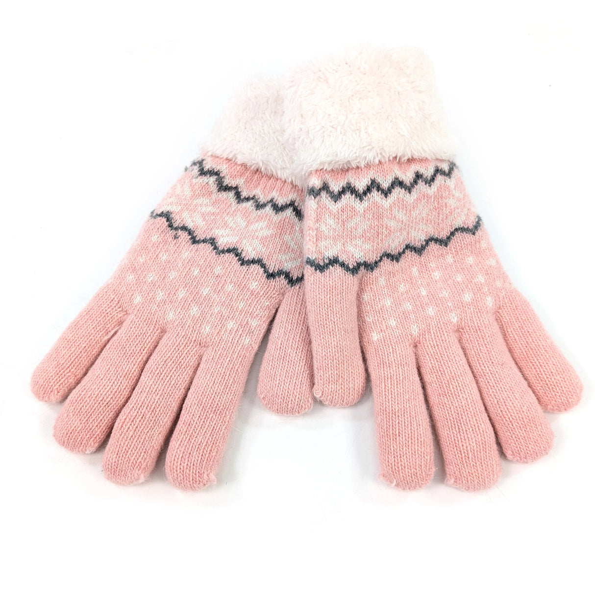 Black Ginger Pink Fluffy Nordic Gloves