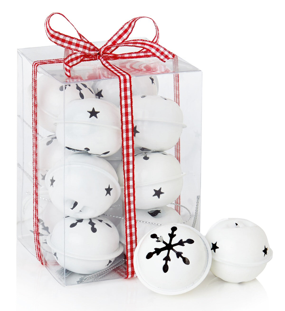 Premier 12 Piece 4cm White Jingle Bells in a Box