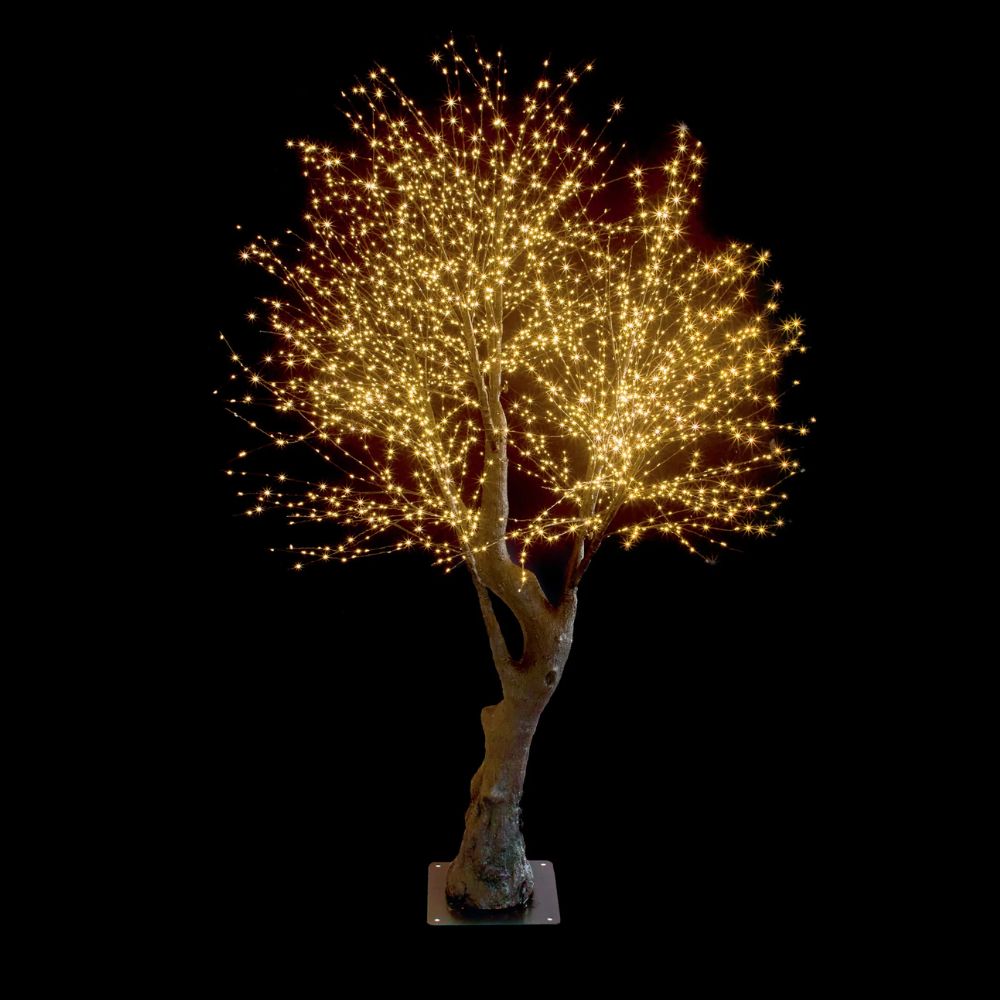 Premier 2.1m Warm White LED Twinkling Black Tree