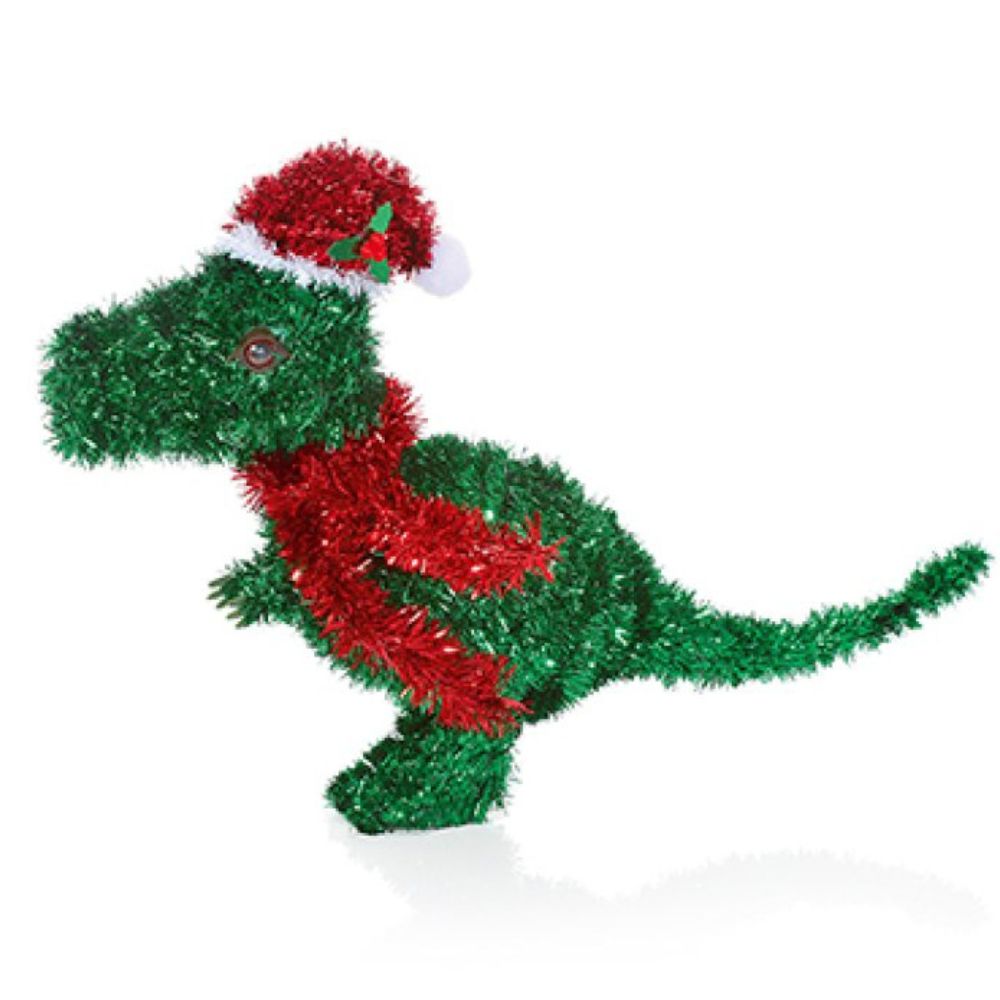 Premier Decorations 39cm 3D Tinsel Dinosaur