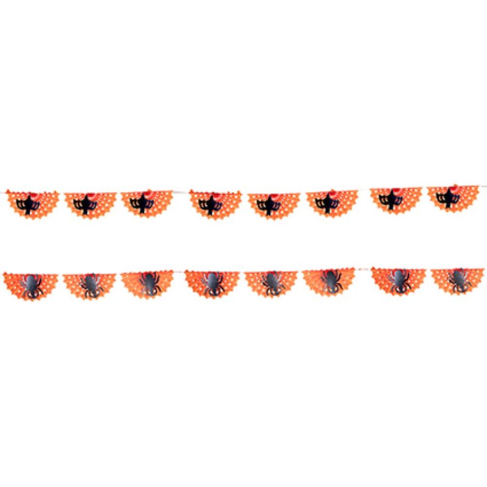 Premier Decorations 2m Halloween Paper Fan Garland - Orange - (Choice of 2)