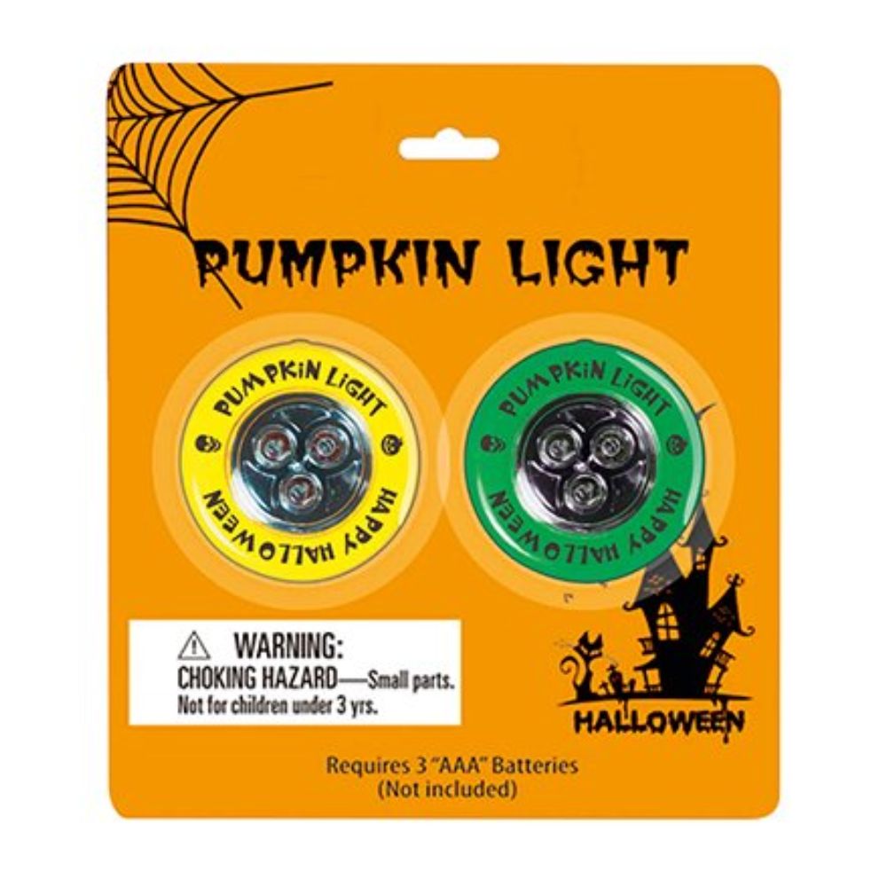 Premier Decorations 6.5cm Battery Operated Pumpkin Lights - (Set of 2)