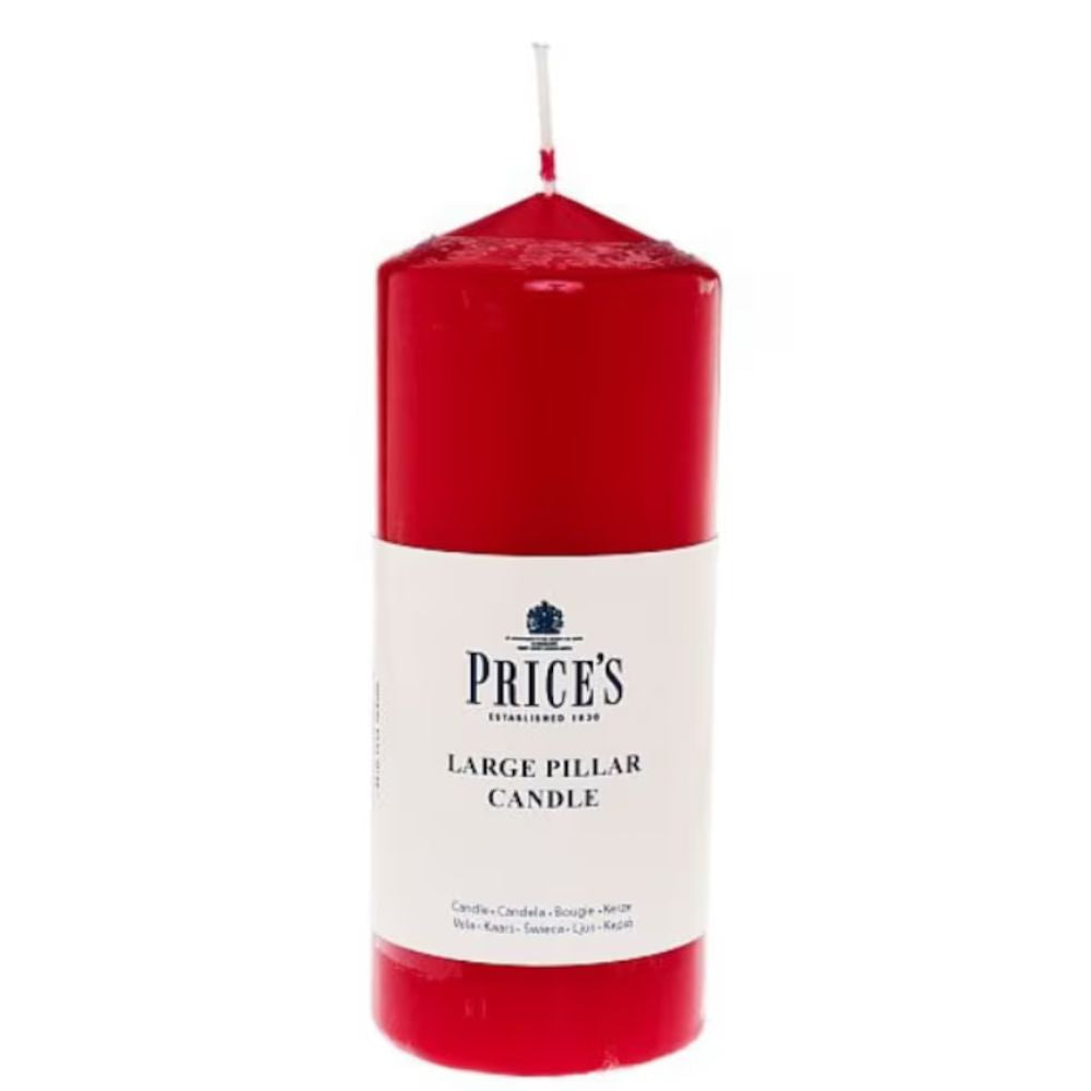 Price's 6" Red Pillar Candle