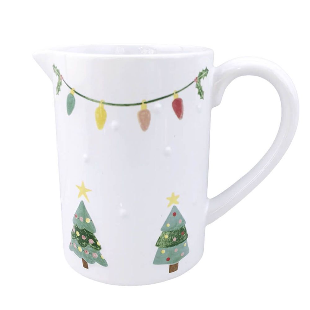 Richard Langs Kitschmas Large Ceramic Christmas Tree Embossed Jug