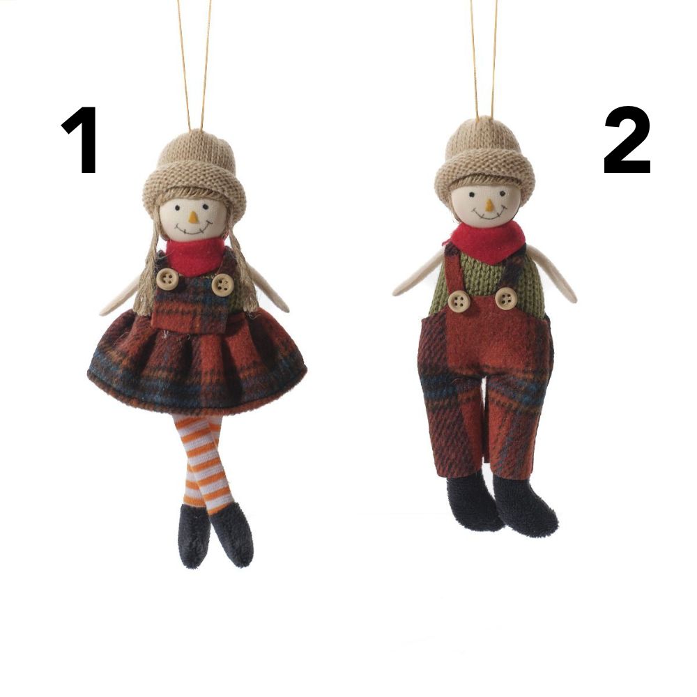 Richard Langs Harvest Scarecrow Girl/Boy Hanging Decoration - (Choice of 2)