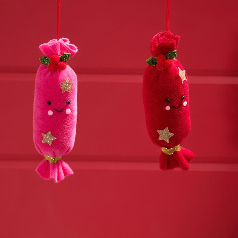 Richard Langs Novelty Festive Cracker Fabric Hanging Decoration - (Choice of 2)