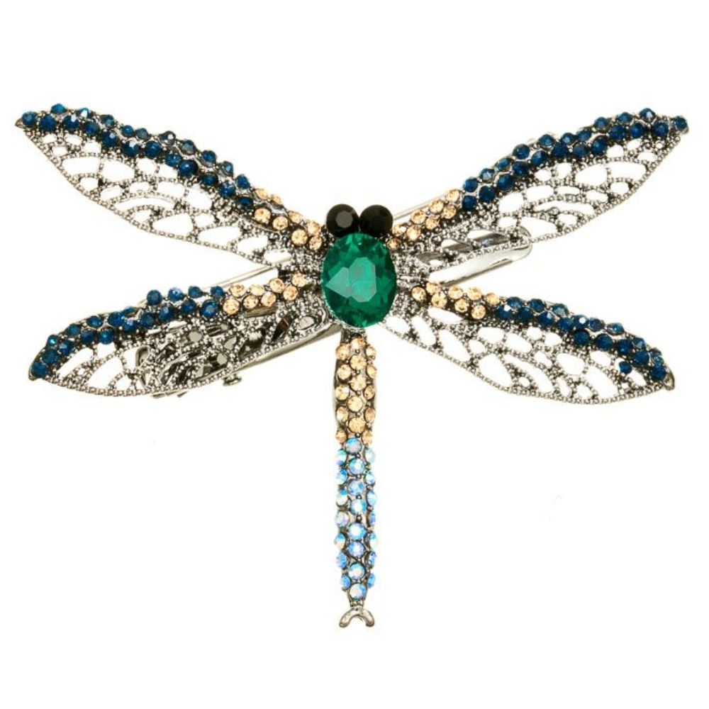 Rosie Fox Aqua Dragonfly Hairclip & Brooch
