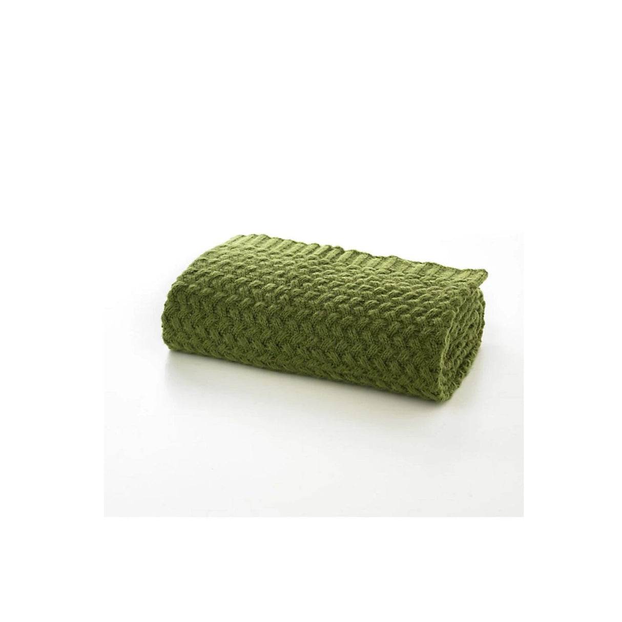 The Lyndon Company 160cm Harrogate Knitted Throw - Green