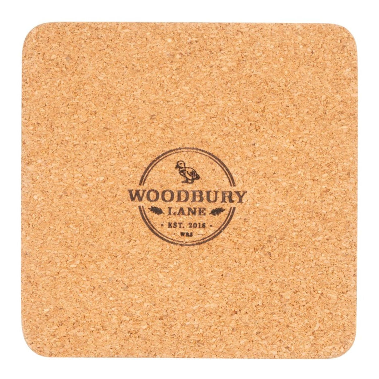Woodbury Lane 4 Set of Gingham Green Cork Coasters