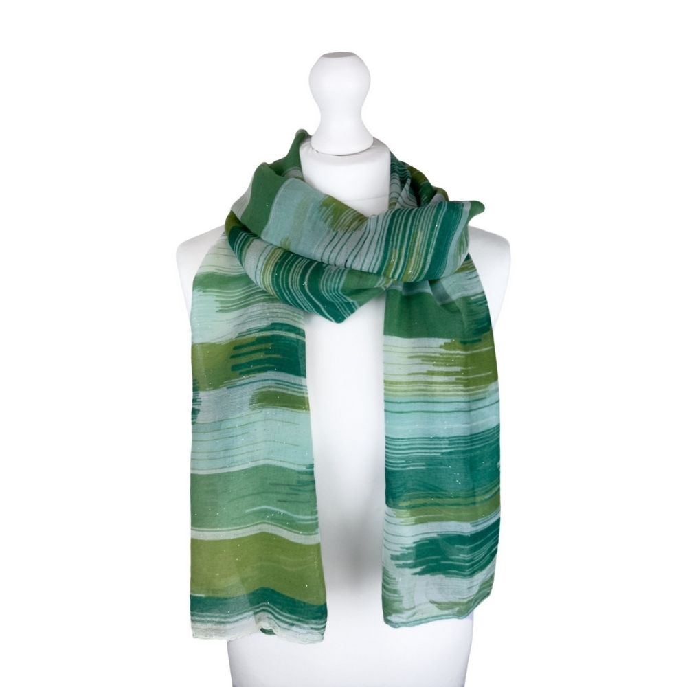 SH Sales Ocean and Sea Print Summer Scarf - Green
