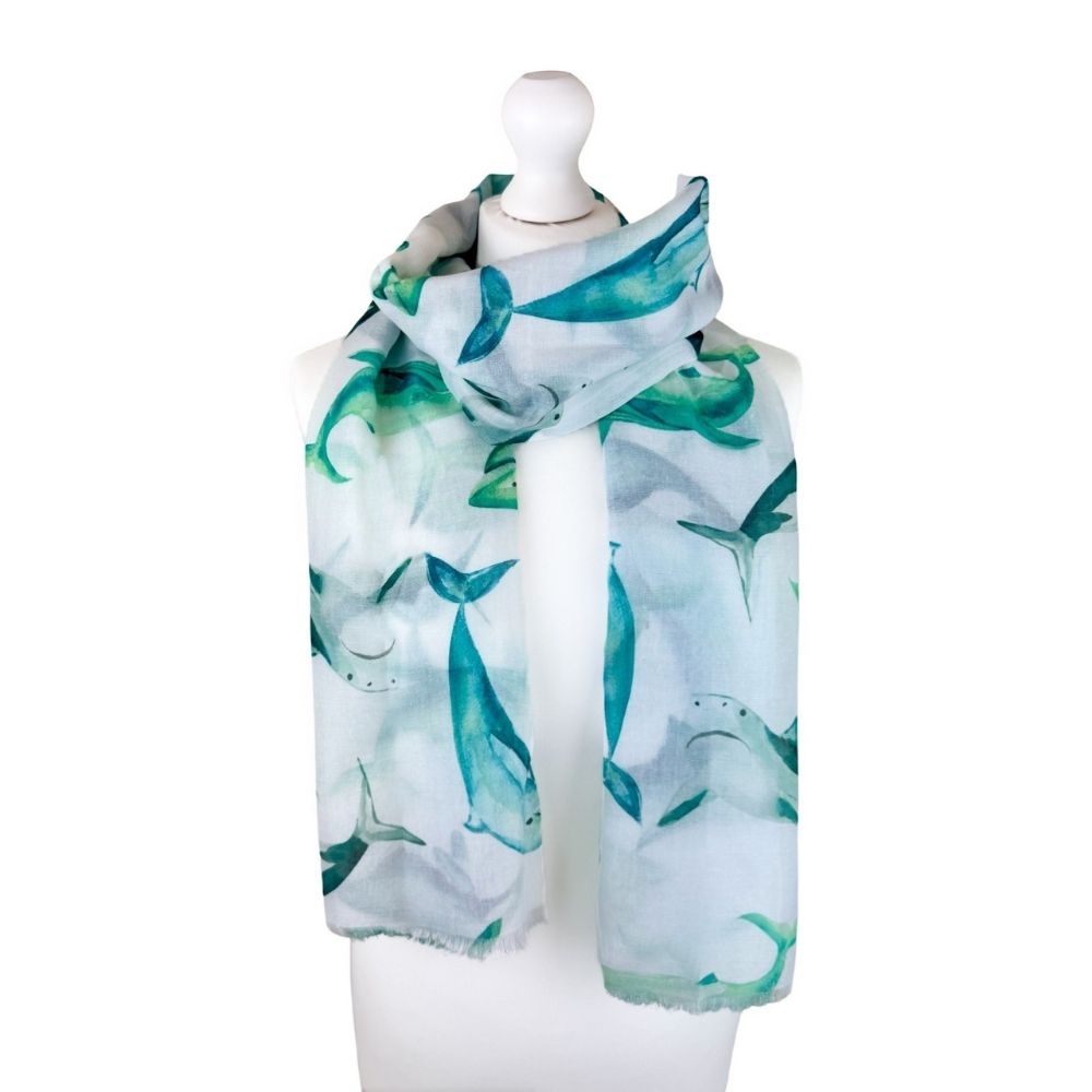 SH Sales Dolphin Print Summer Scarf - (Choice of 3)
