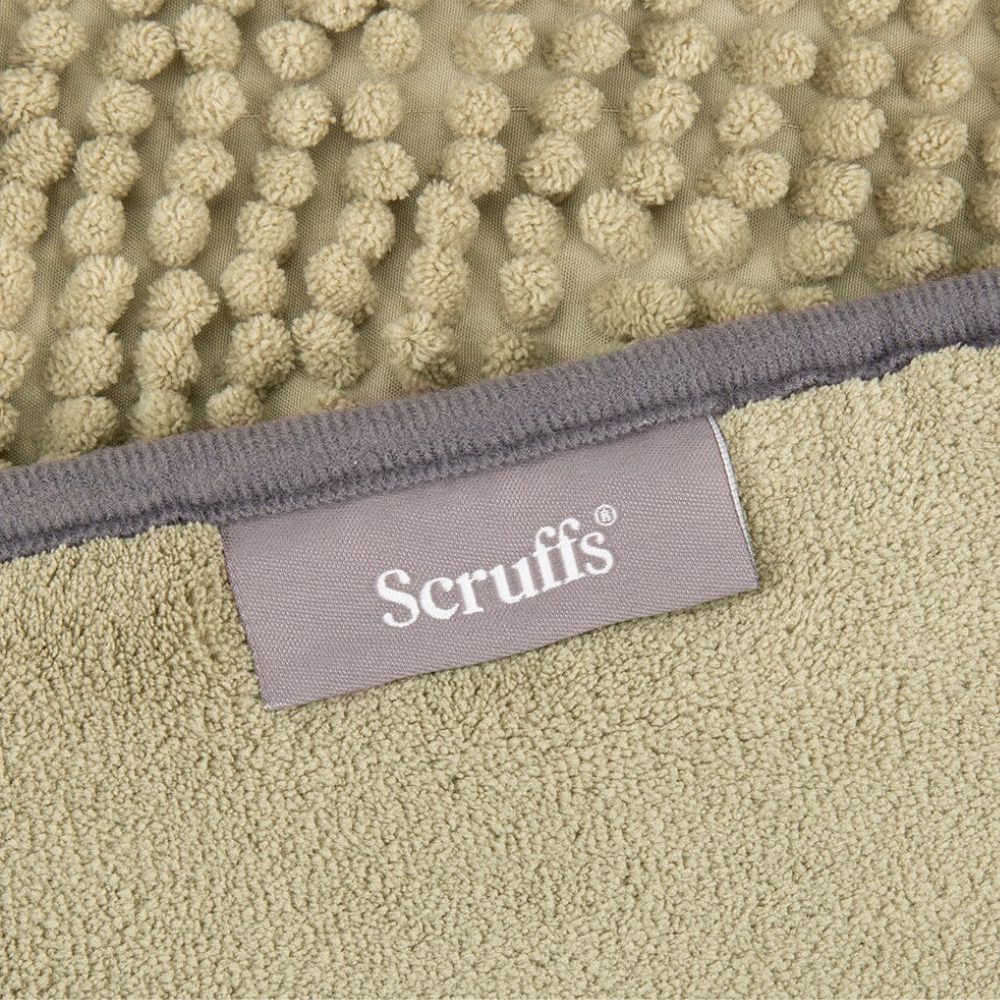 Scruffs Khaki Green Expedition Deluxe Noodle & Microfibre Dog Drying Coat - Medium