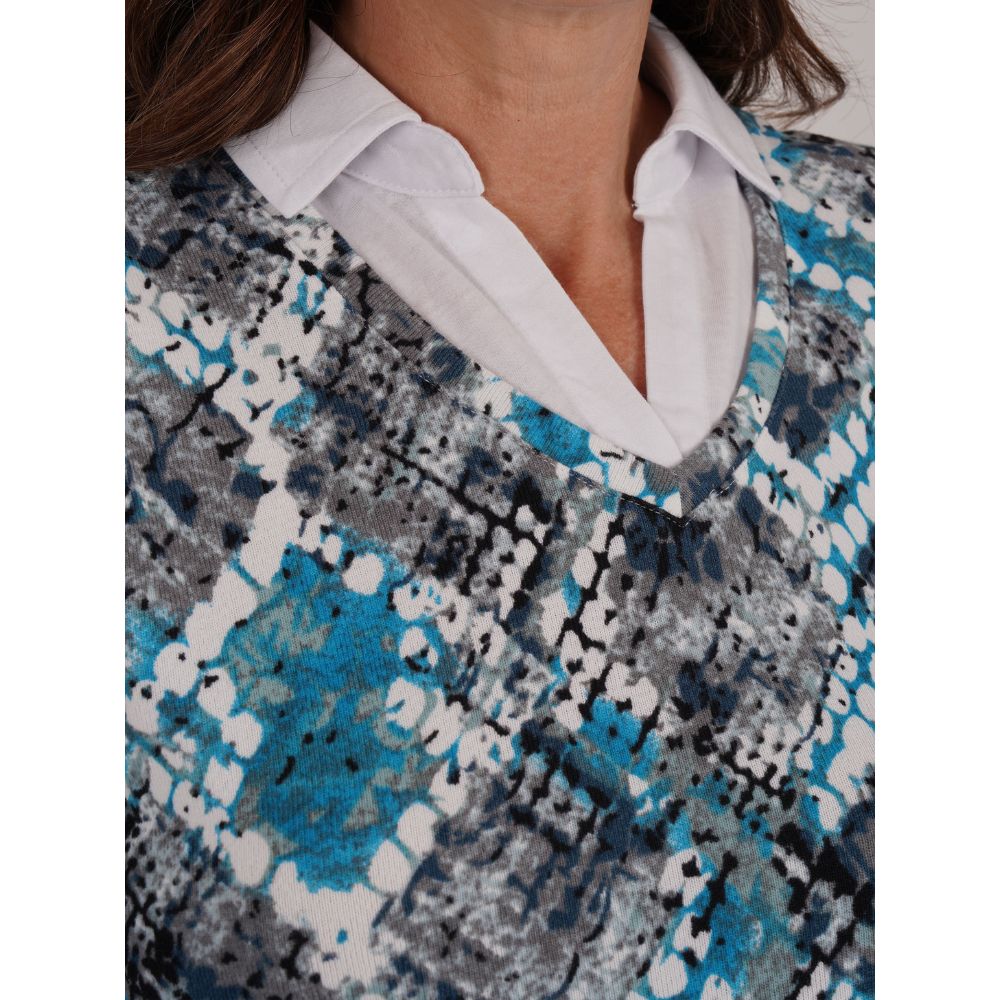 TIGI Mosiac Print 2 in 1 Shirt Jumper - Multi Coloured