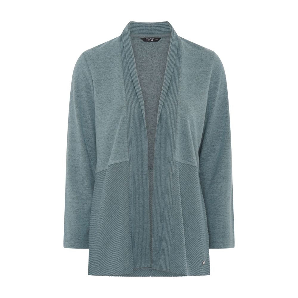 TIGI Ribbed Cardigan - Aquamarine