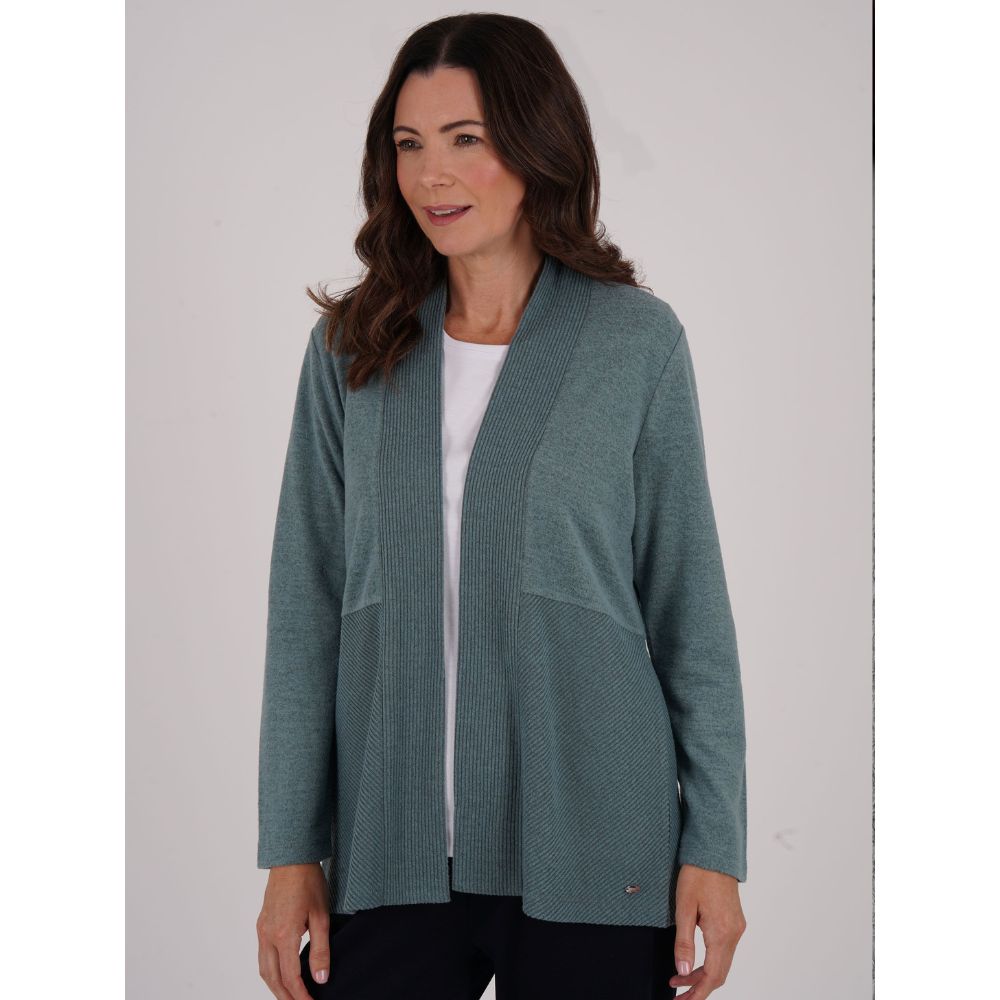 TIGI Ribbed Cardigan - Aquamarine