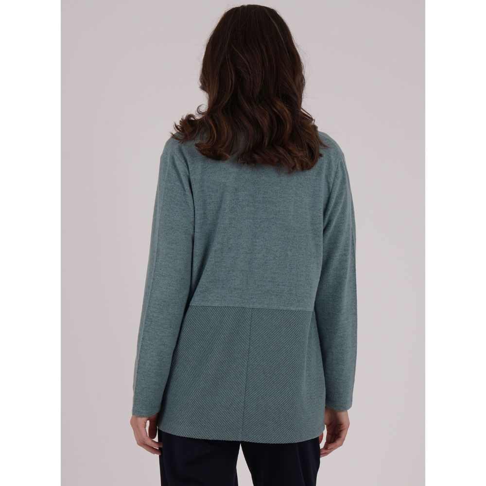 TIGI Ribbed Cardigan - Aquamarine