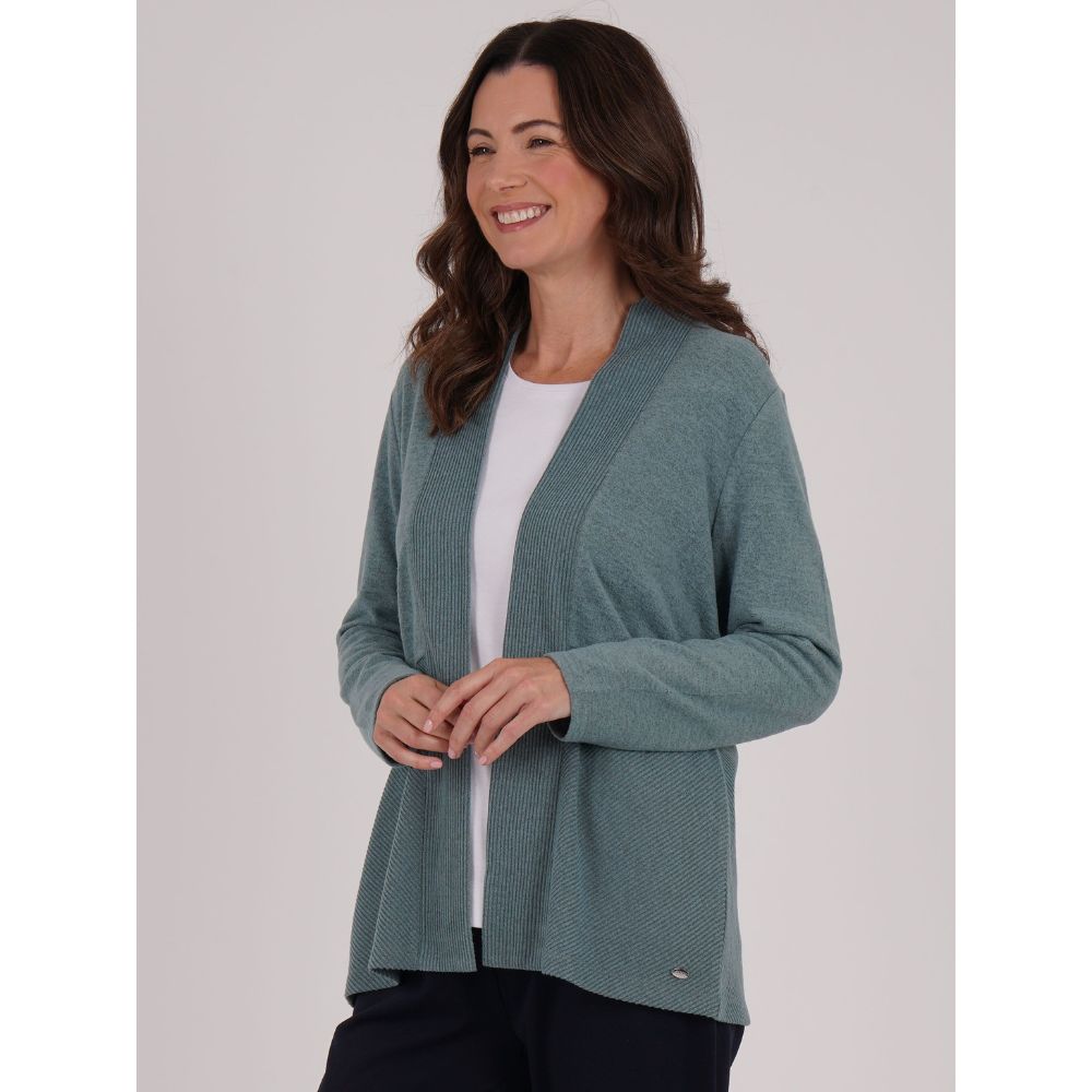 TIGI Ribbed Cardigan - Aquamarine