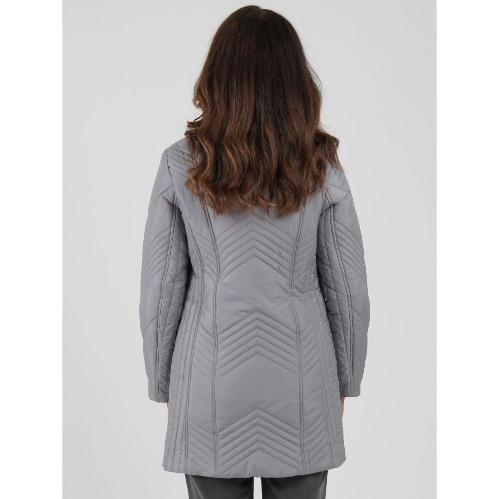 TIGI Chevron Quilted Coat - Grey