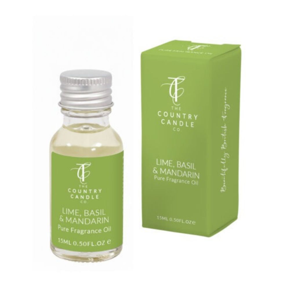 The Country Candle Co Pastels - Lime, Basil & Mandarin 15ml Alcohol-Free Pure Fragrance Oil
