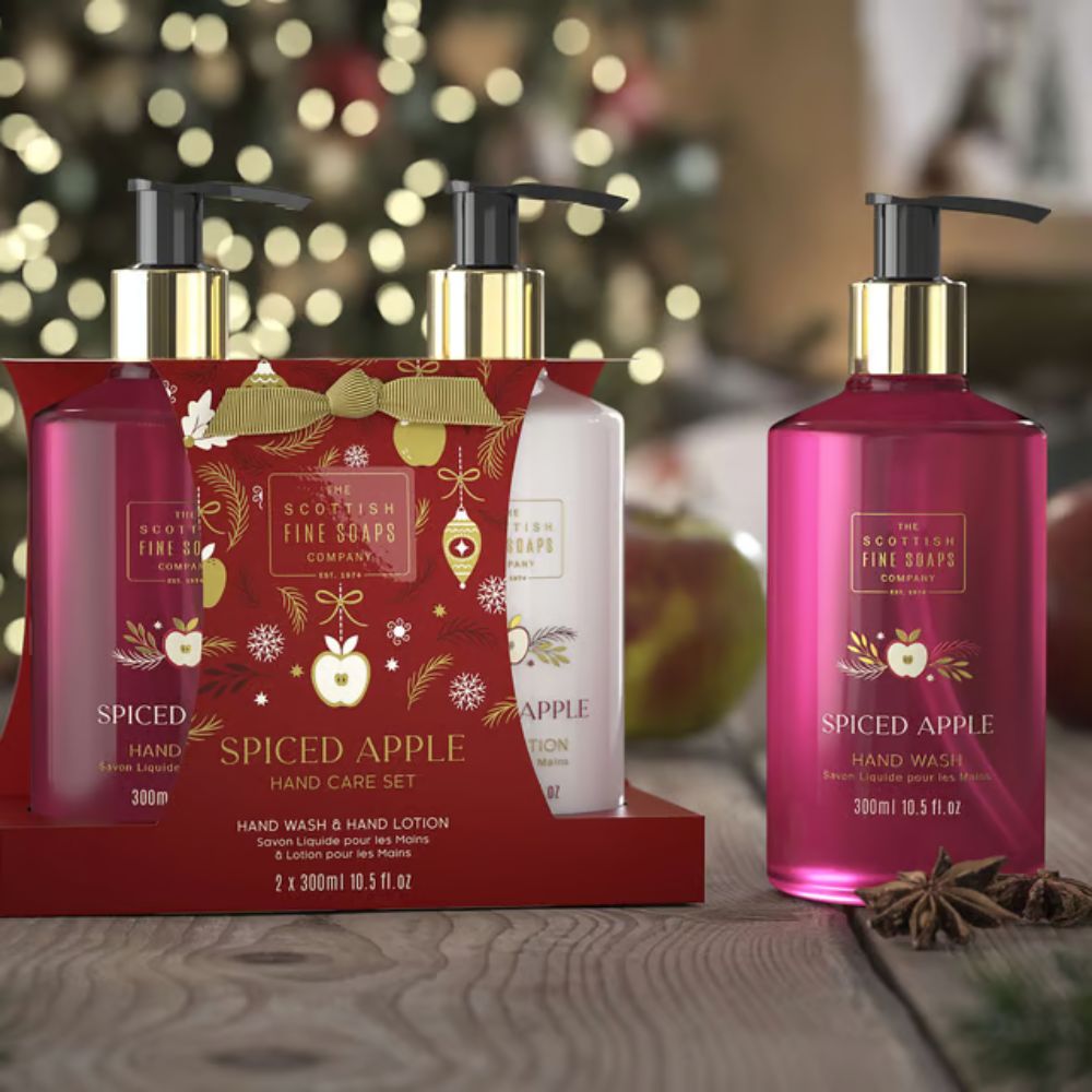 The Scottish Fine Soaps Co 300ml Spiced Apple Hand Care Duo Set
