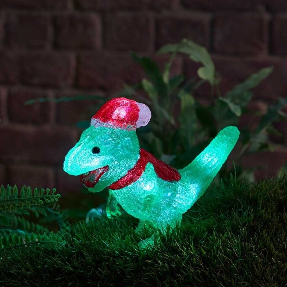 Three Kings 30cm Acrylic Inlit Ice Dino Decoration