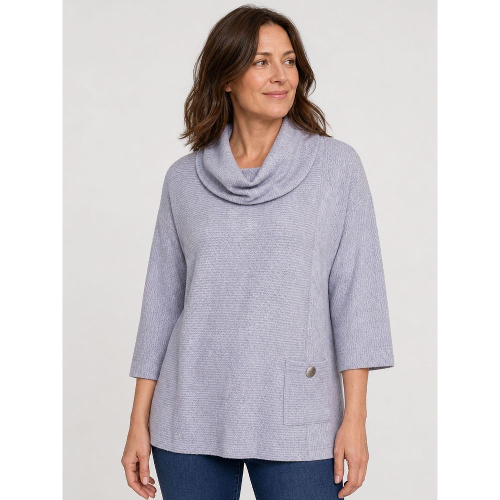 Tigi Cut And Sew Detail Cowl Neck Tunic Top