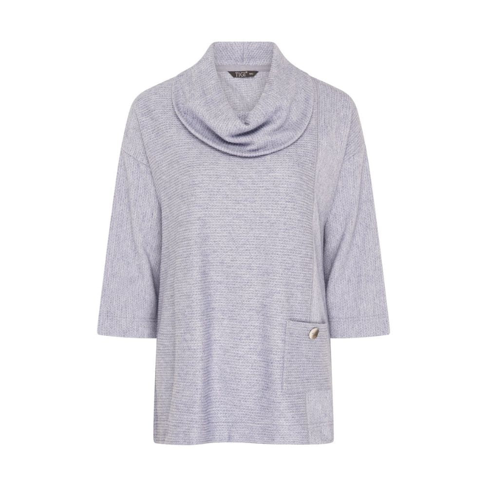 Tigi Cut And Sew Detail Cowl Neck Tunic Top