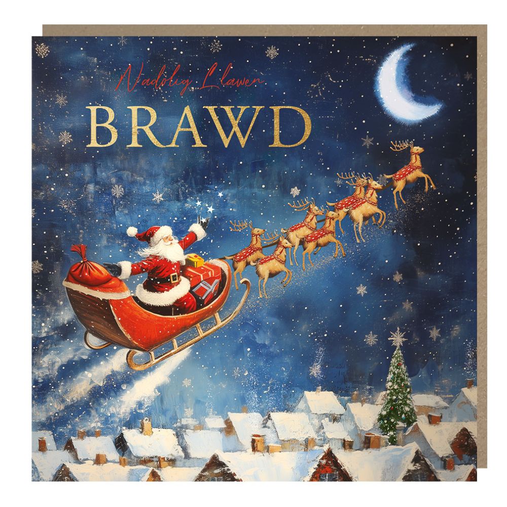 Tracks Publishing Brother Over Rooftops Welsh Christmas Card