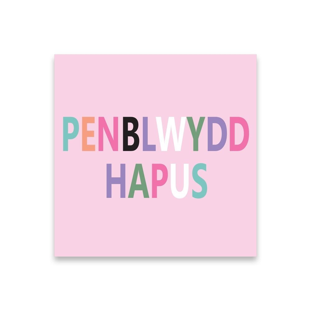 Tracks Publishing Pink Penblwydd Hapus Welsh Gift Tags