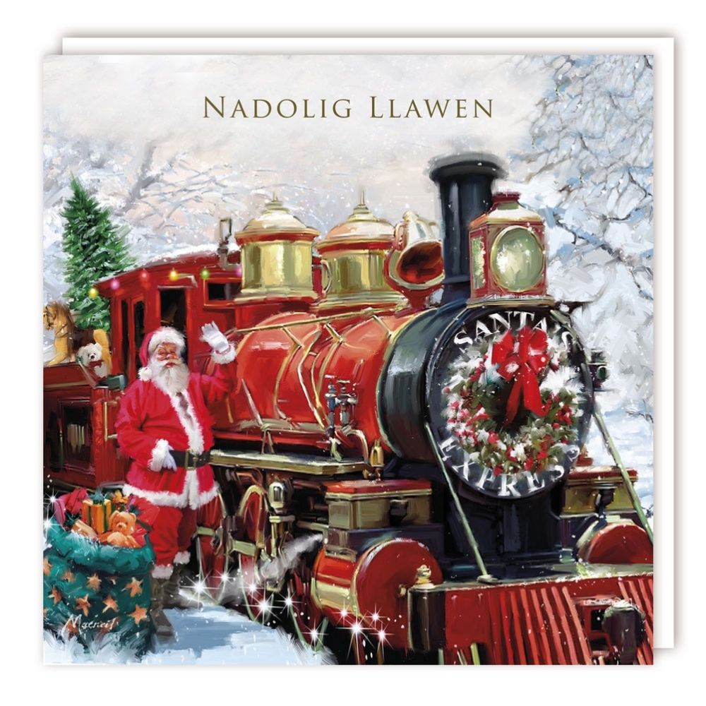 Tracks Publishing Santa's Train Welsh Christmas Card