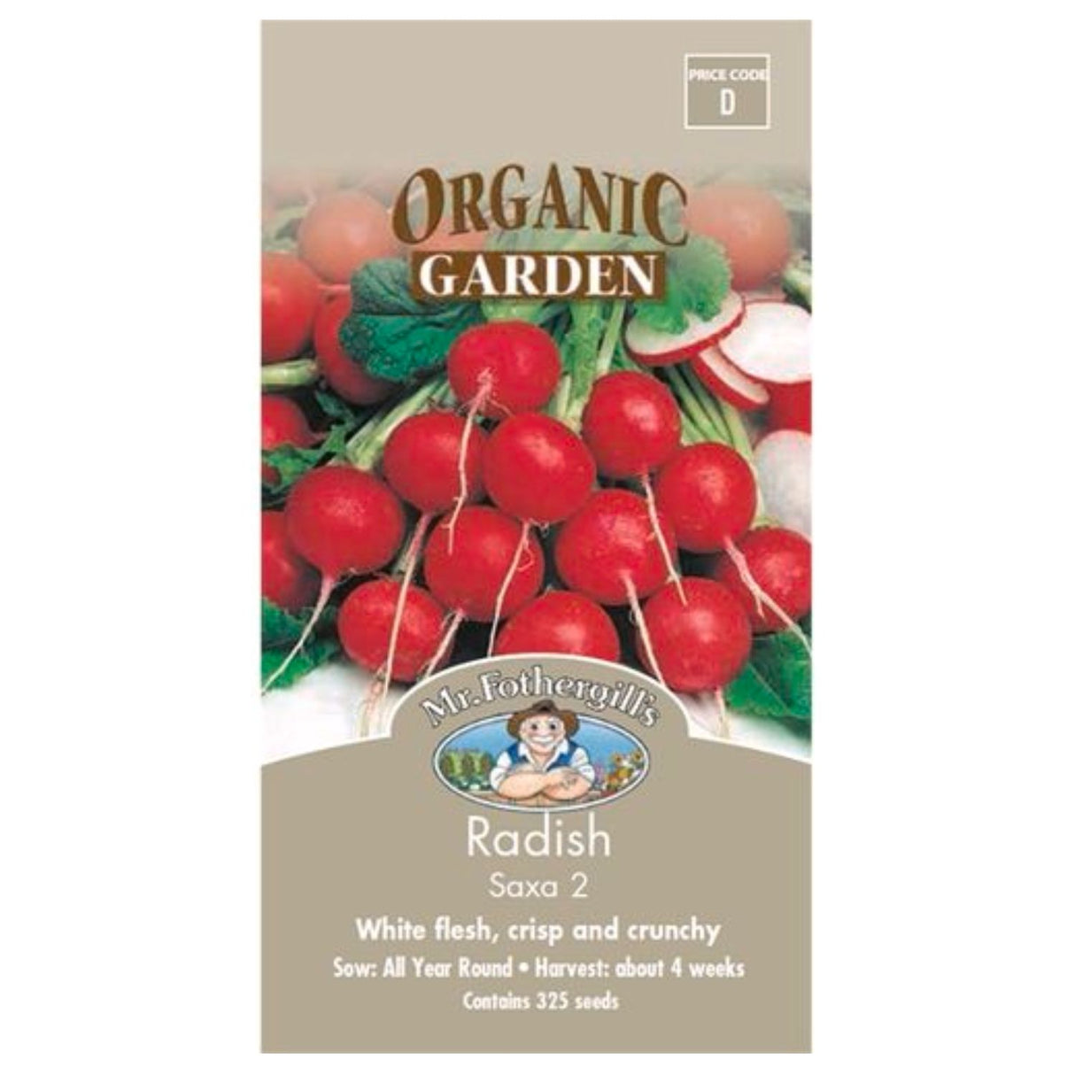 Mr. Fothergill's 2 Radish Saxa Organic Seeds