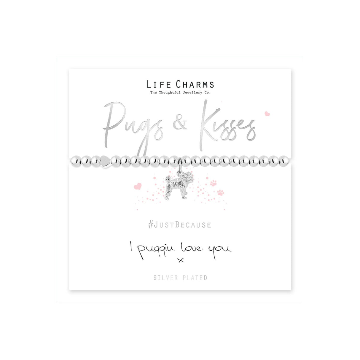 Life Charms Pug & Kisses Bracelet