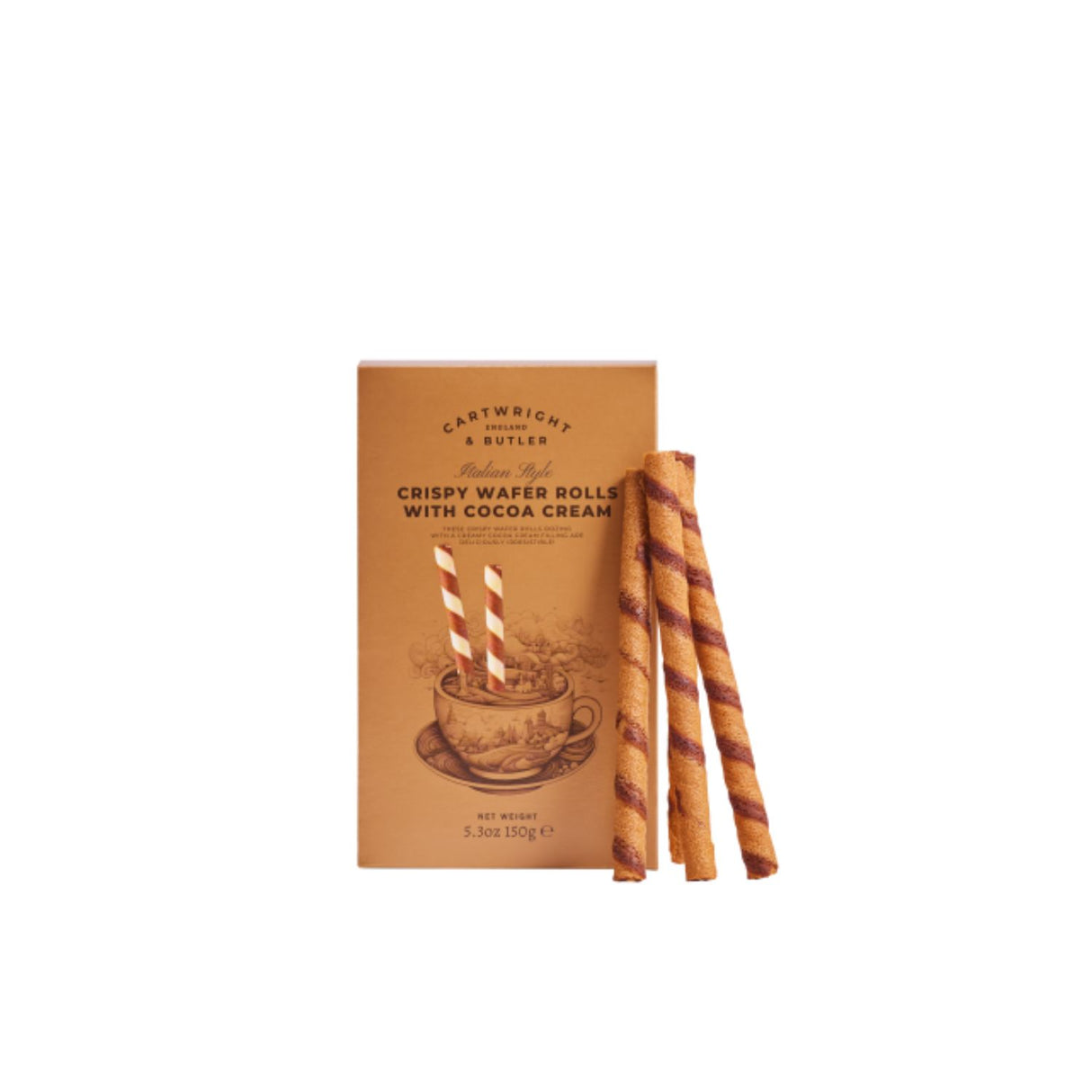 Cartwright & Butler Crispy Wafer Rolls with Cocoa Cream